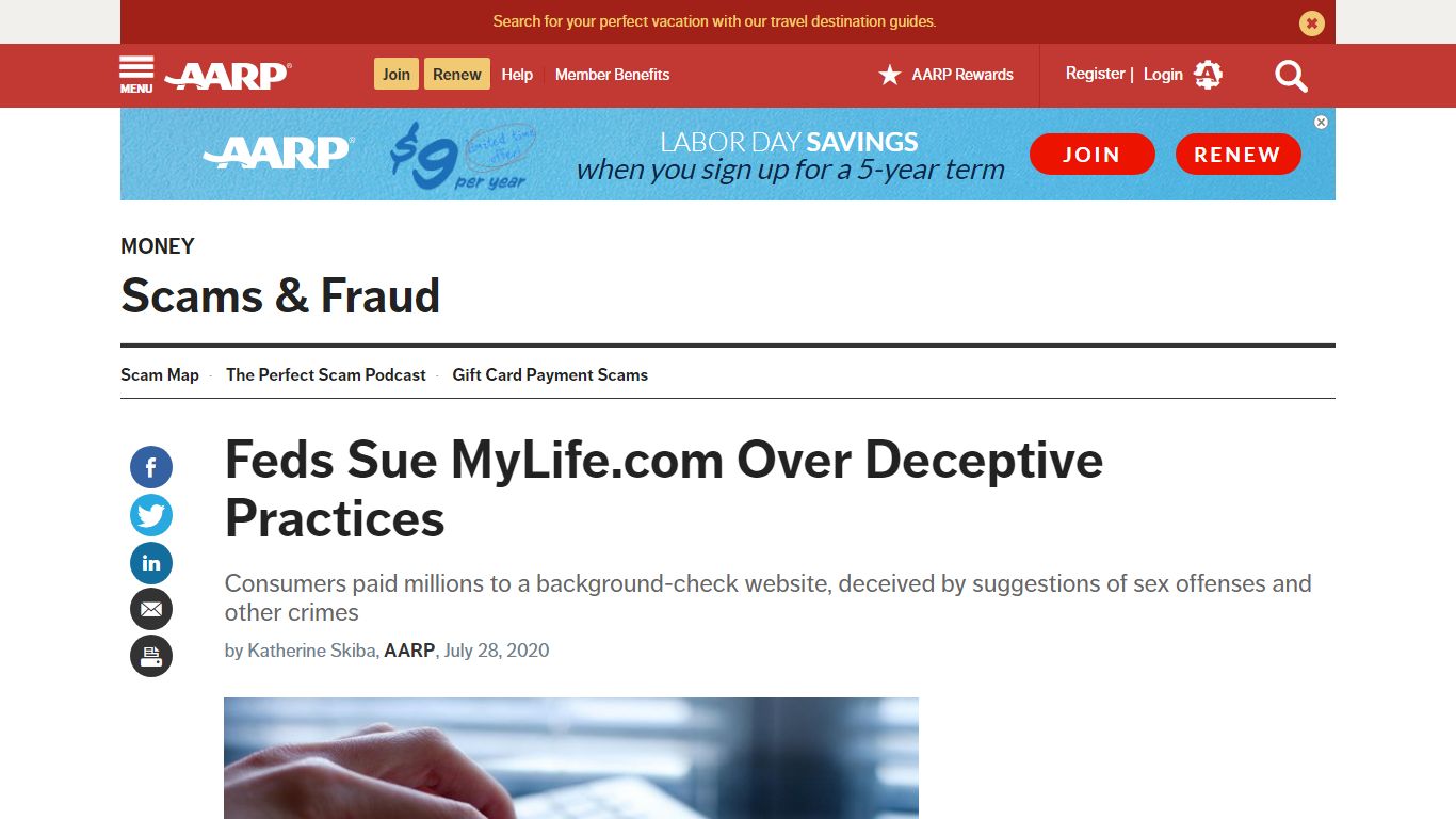 Feds Sue MyLife.com Over Deceptive Practices - AARP